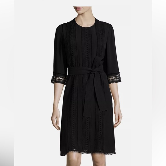 Adam Lippes Black Embroidered Dress - Picture 2 of 11